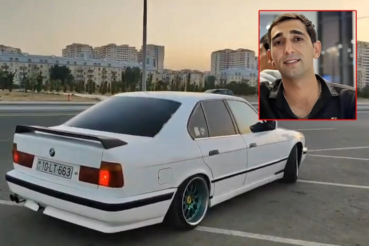 BMW-nin içərisində yanaraq ölən sürücünün və avtomobilinin GÖRÜNTÜSÜ