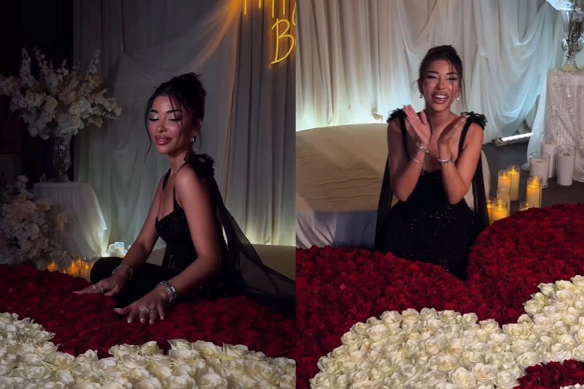 Azerbaijani blogger received 1100 roses in honor of her 31st birthday