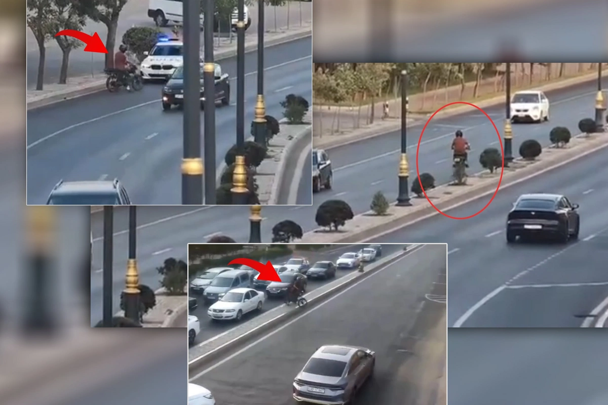 Bakıda motosikletlə avtoxuliqanlıq edən sürücü inzibati qaydada həbs edildi