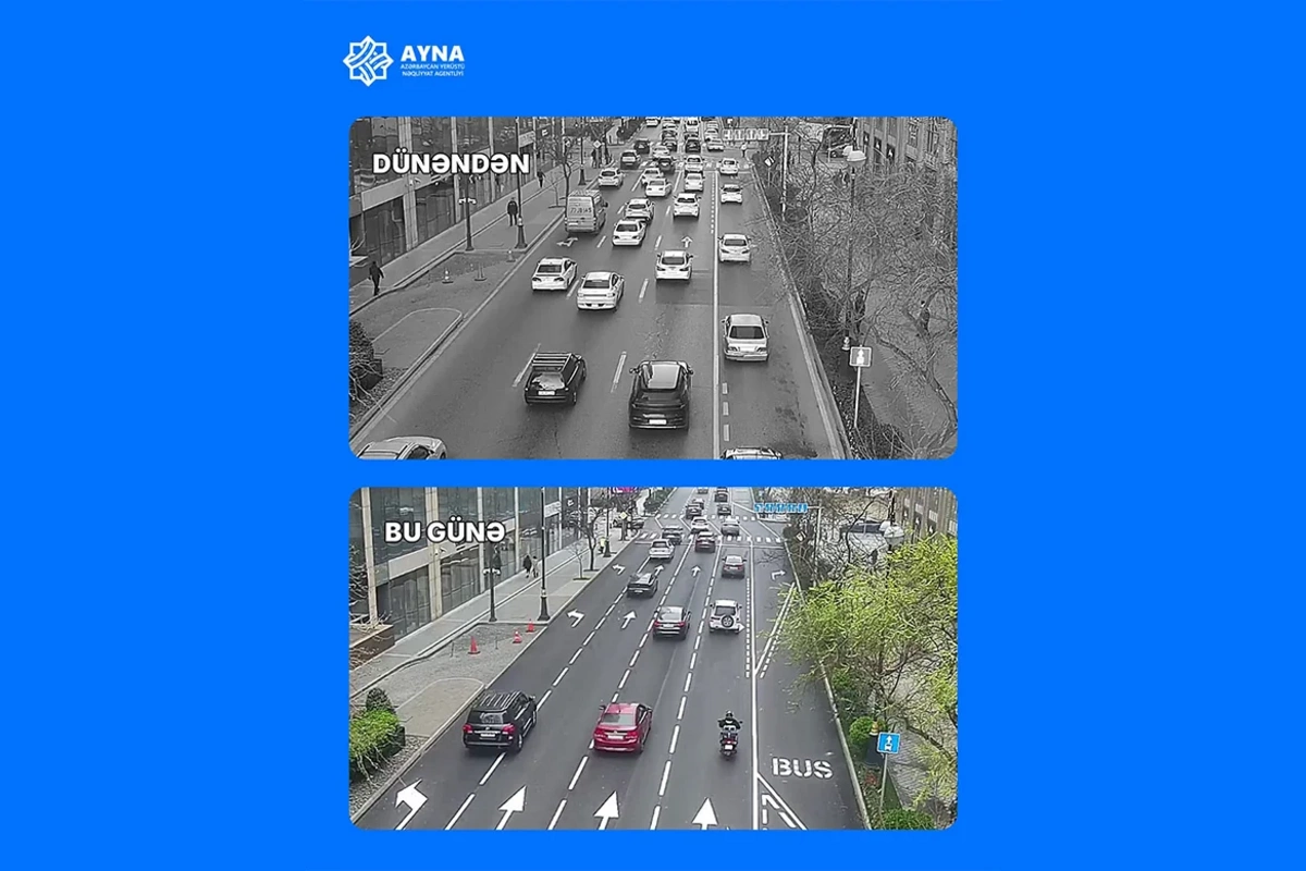 Bu küçədə ərazidə hərəkət zolaqlarının sayı artırılıb