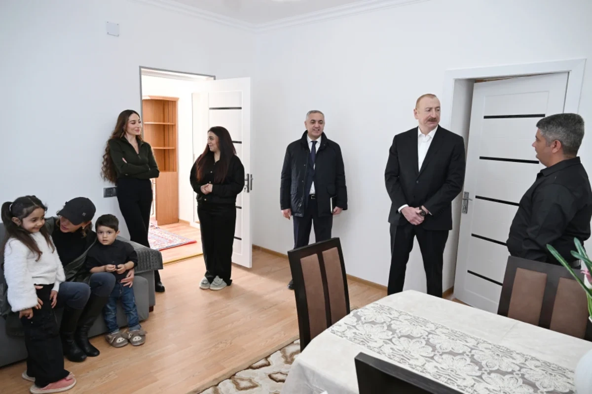 Президент Ильхам Алиев ознакомился с работами, проделанными в селе Ханабад Ходжалинского района