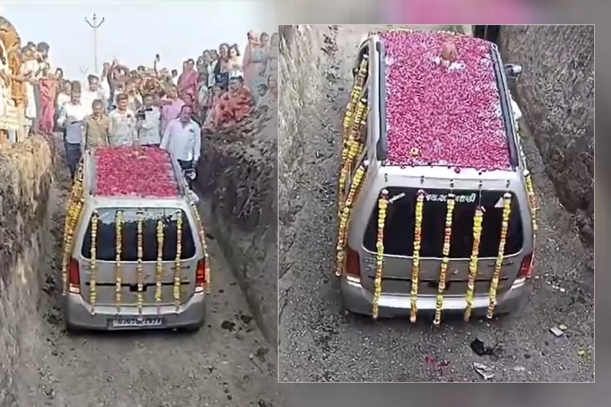 Hindistanda ailə avtomobili üçün dəfn mərasimi keçirdi