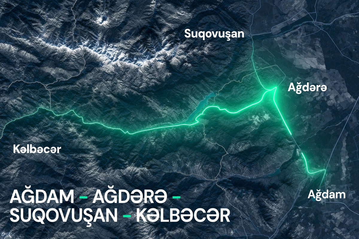 Ağdamdan Kəlbəcər istiqamətində yeni nəqliyyat xətti formalaşır