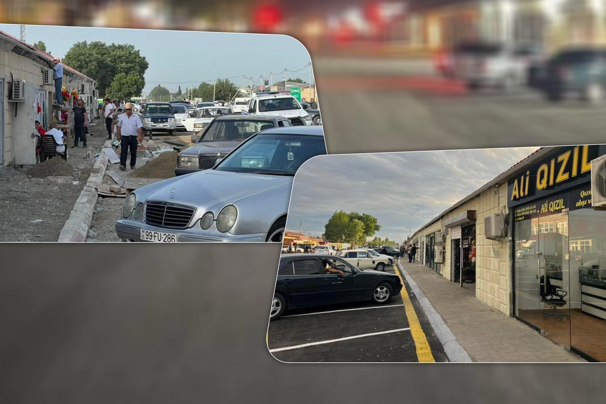 Bu ərazidə qanunsuz küçə ticarəti və yararsız reklam lövhələri yığışdırıldı