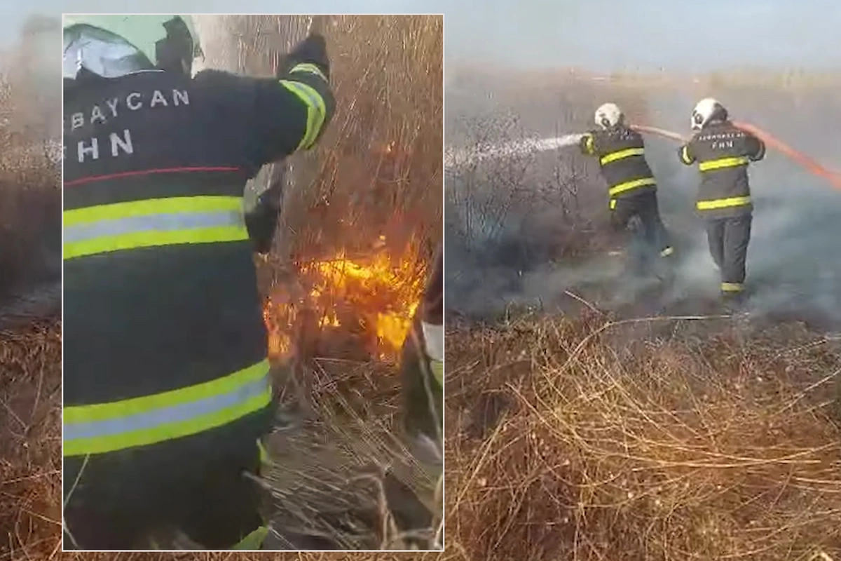 Cəbrayıl və Füzulidə baş verən yanğın söndürülüb