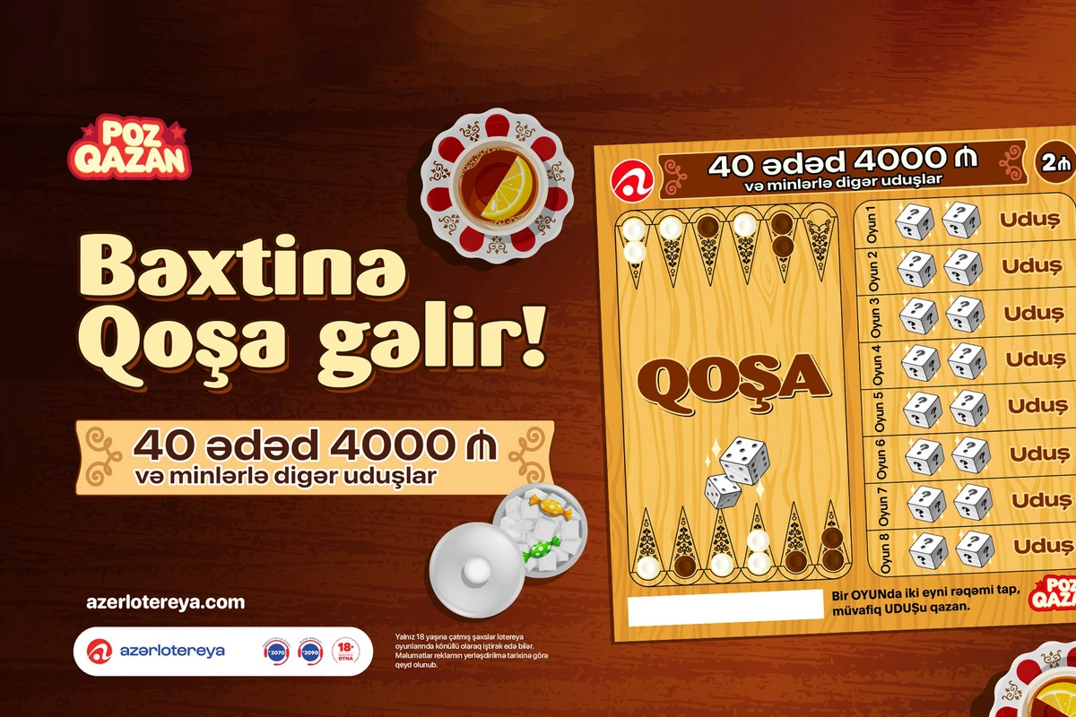 Yeni Qoşa lotereyası satışa çıxıb