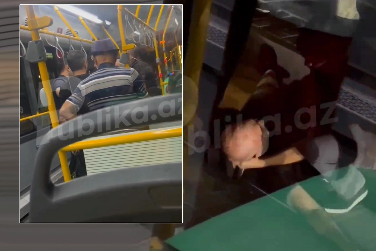 Bakıda avtobusda əlbəyaxa DAVA Bakıda avtobusda əlbəyaxa DAVA