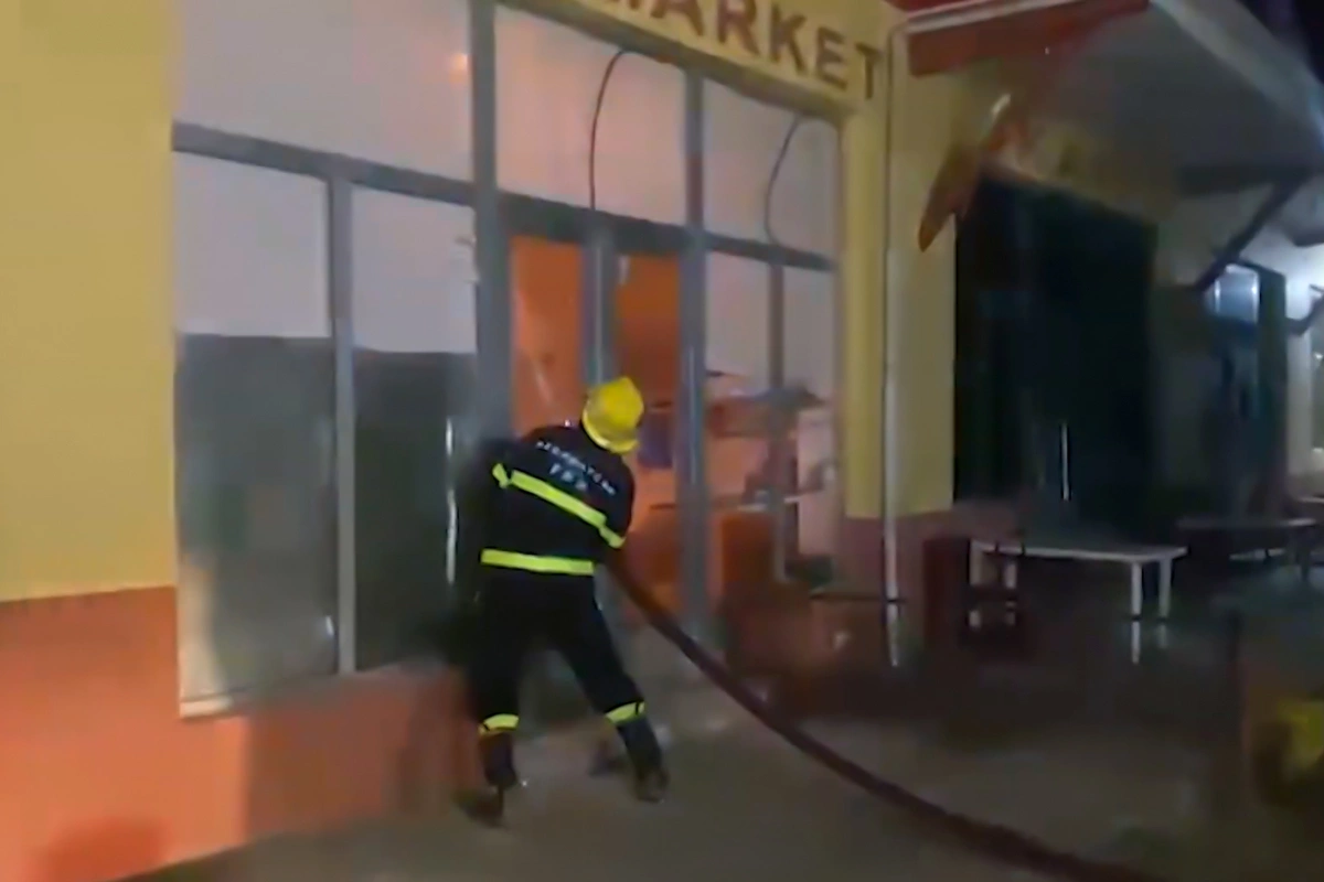 Göyçayda obyekt yanıb