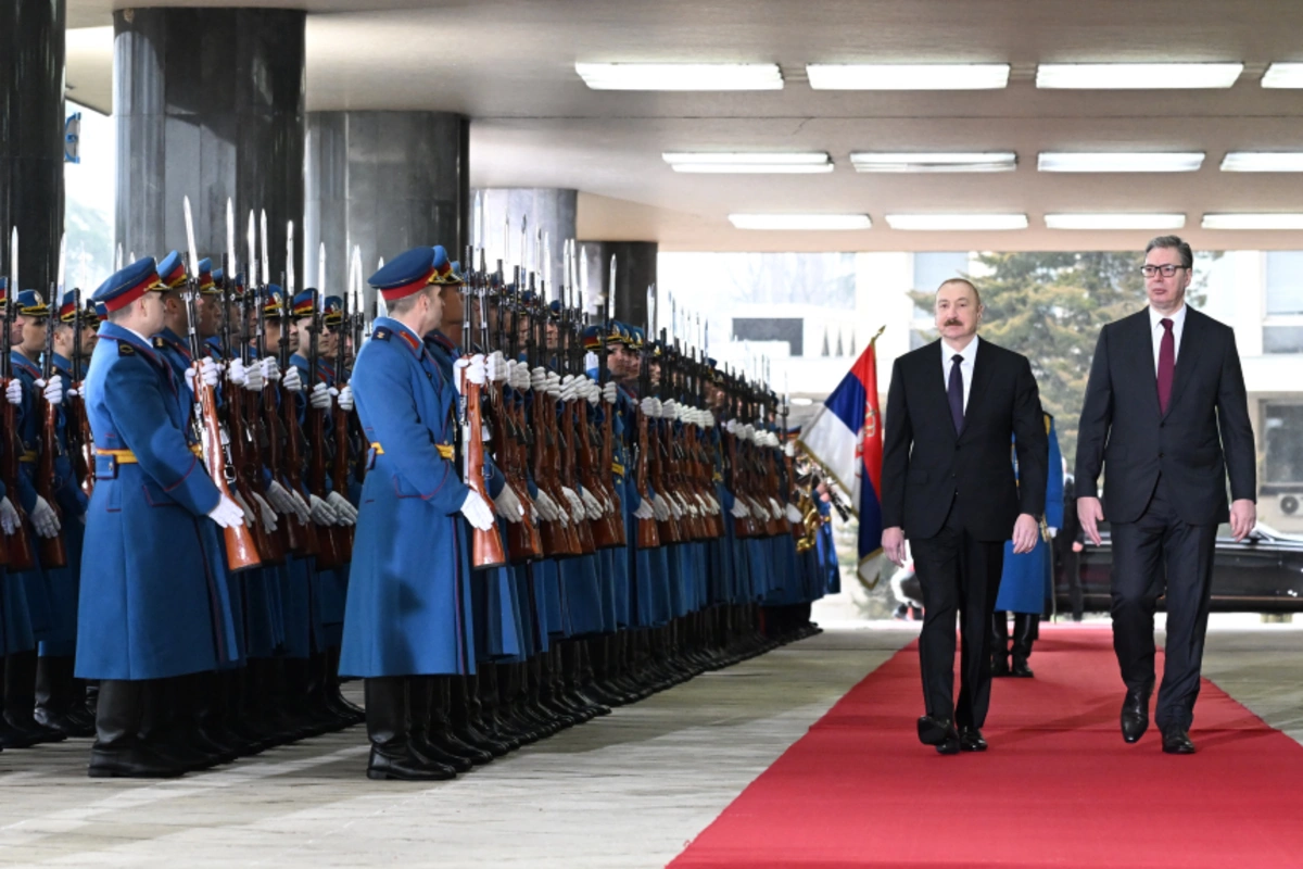 Состоялась церемония официальной встречи Президента Ильхама Алиева в Белграде