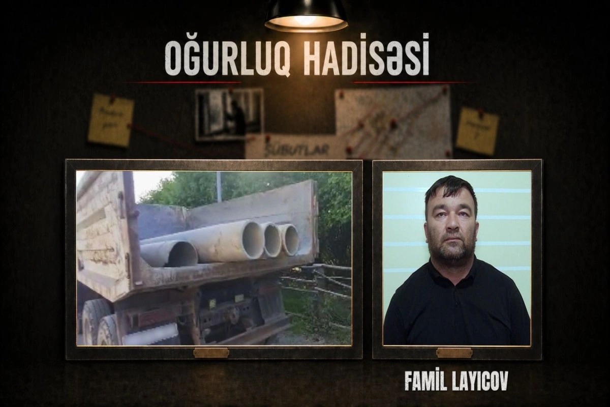 Kanalizasiya borularını oğurlayan şəxs saxlanılıb