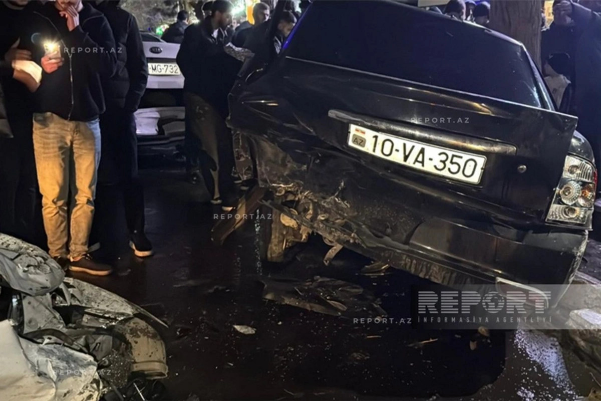 Sumqayıtda zəncirvari QƏZA: Səkkiz maşın toqquşdu