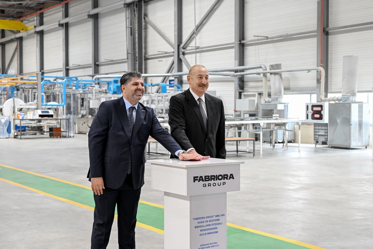 Prezident İlham Əliyev Qaradağ rayonunda kağız və gigiyenik məhsulların istehsalı müəssisəsinin açılışında iştirak edib