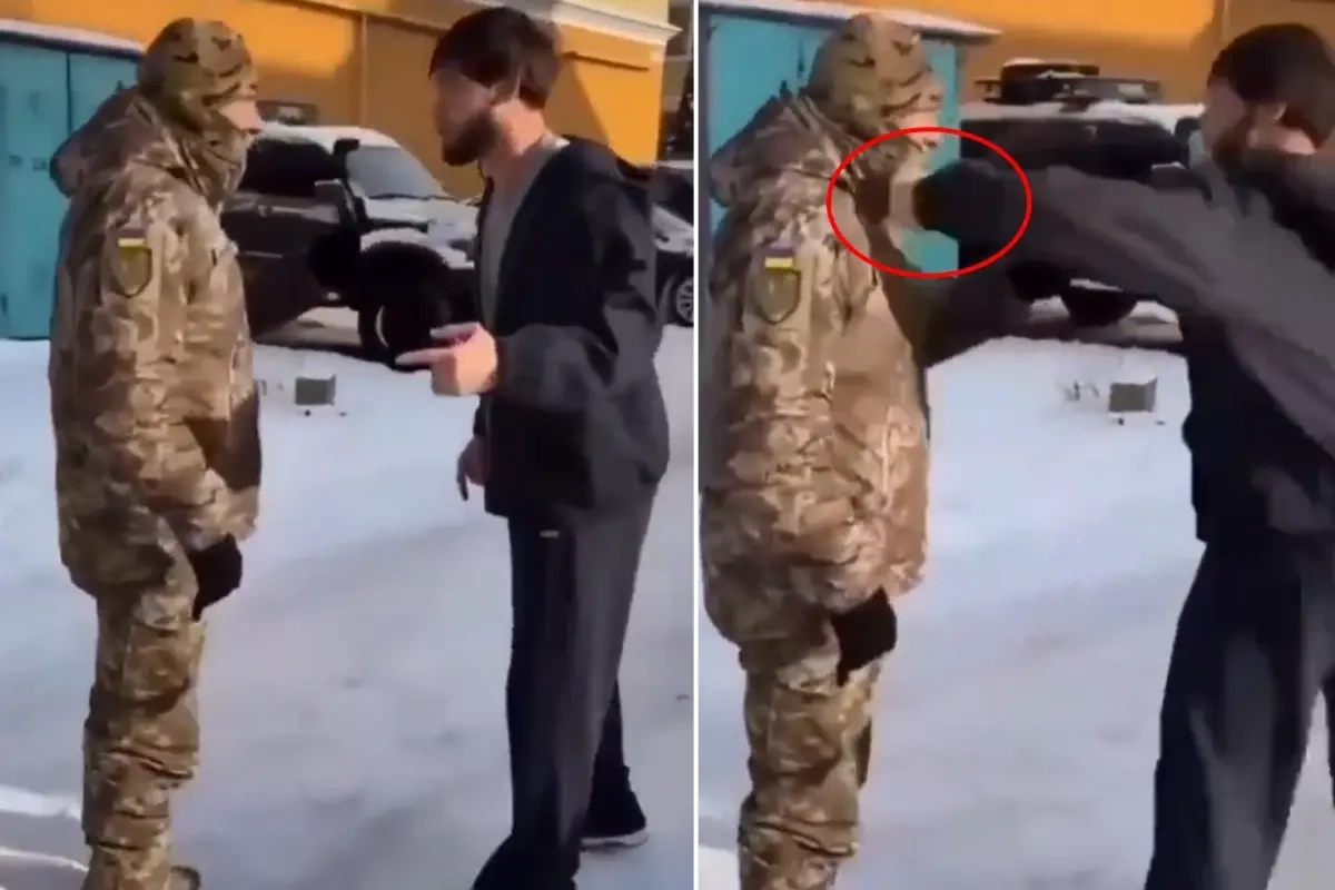 Ukraynada futbolçu ilə səfərbərlik əməkdaşları arasında insident