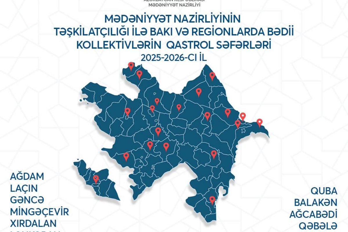 Azərbaycanda ilk dəfə Bakı və regionları əhatə edən genişmiqyaslı mədəni qastrol proqramı həyata keçiriləcək