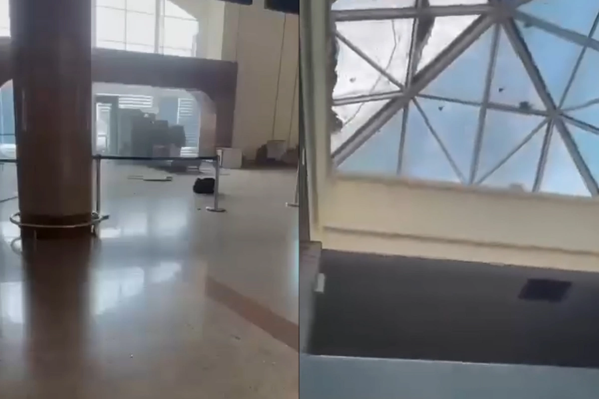 КАДРЫ изнутри аэропорта Нахчывана, пораженного иранским дроном