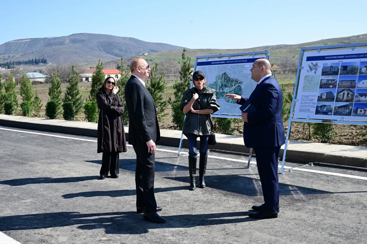 Президент Ильхам Алиев ознакомился с работами, проделанными в селе Ходжавенд