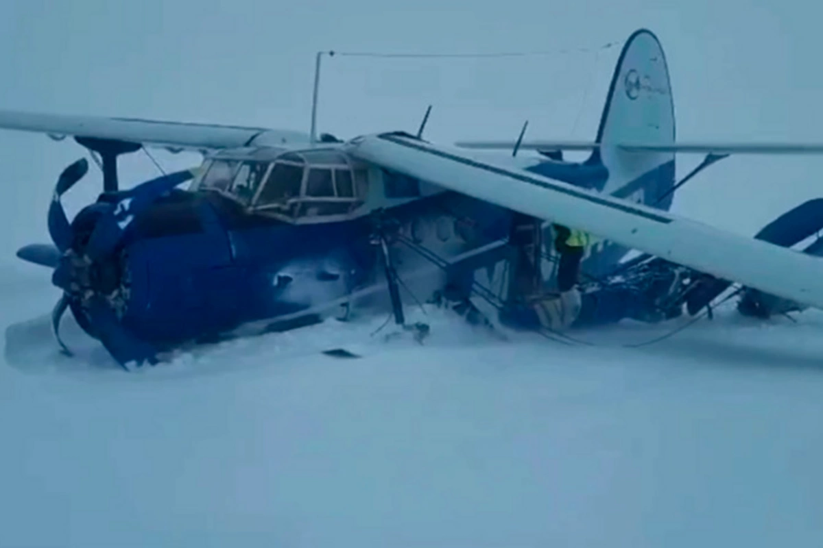 An-2 sanitar təyyarəsi Qazaxıstanda sərt eniş edib