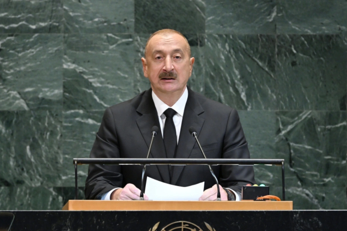 What important topics did President Ilham Aliyev address at the UN General Assembly?