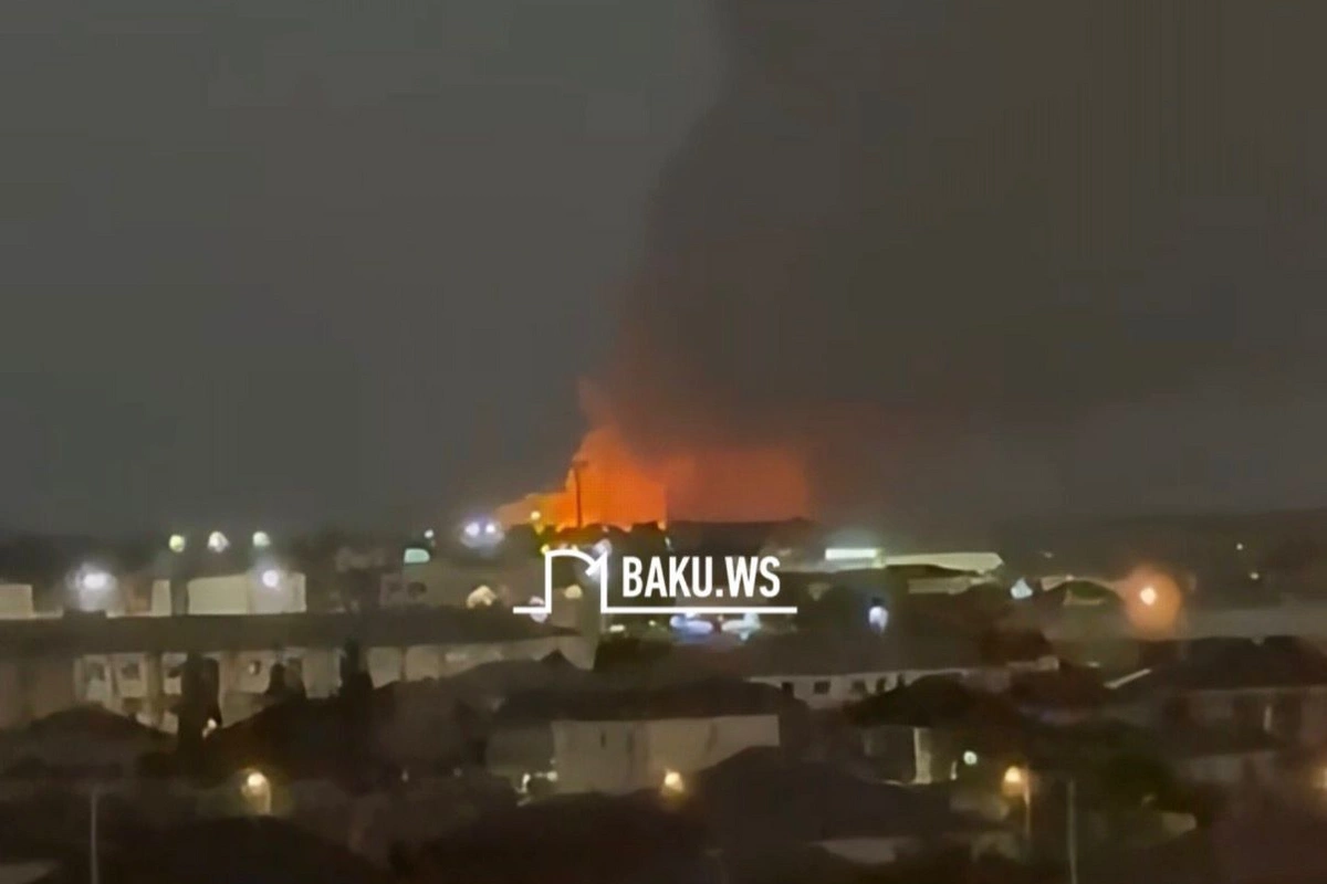 Bakıda güclü yanğın - Sakinlər qatı dumandan narahatdır