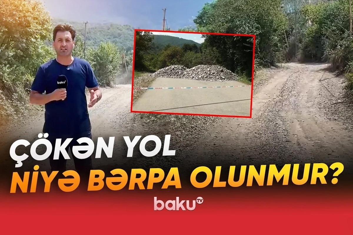 Altı kəndi birləşdirən alternativ yol sürücülərin işini daha da çətinləşdirdi