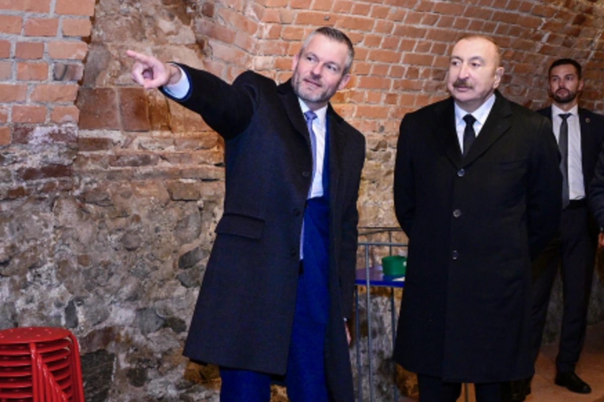 İlham Əliyev və Peter Pelleqrini Bratislavada Devin qəsrində olublar
