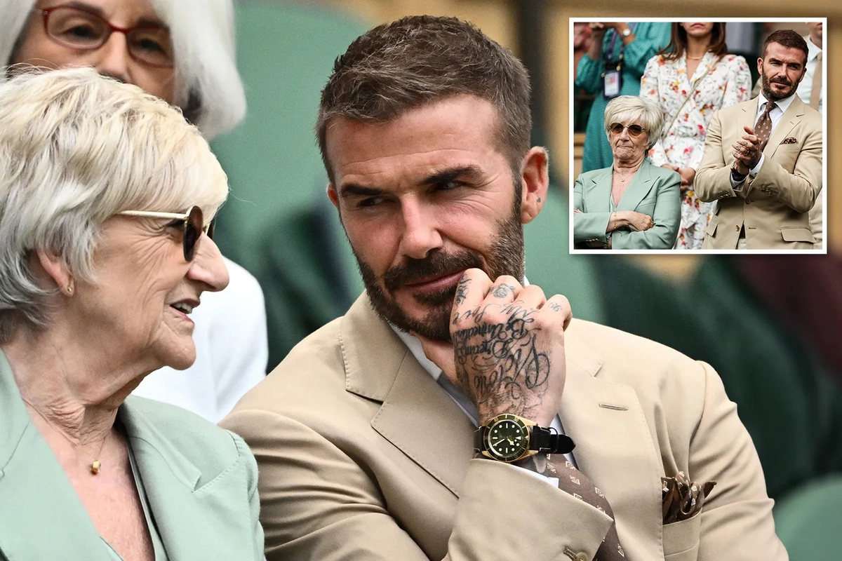 Devid Bekhem 76 yaşlı anasını tennis matçına apardı