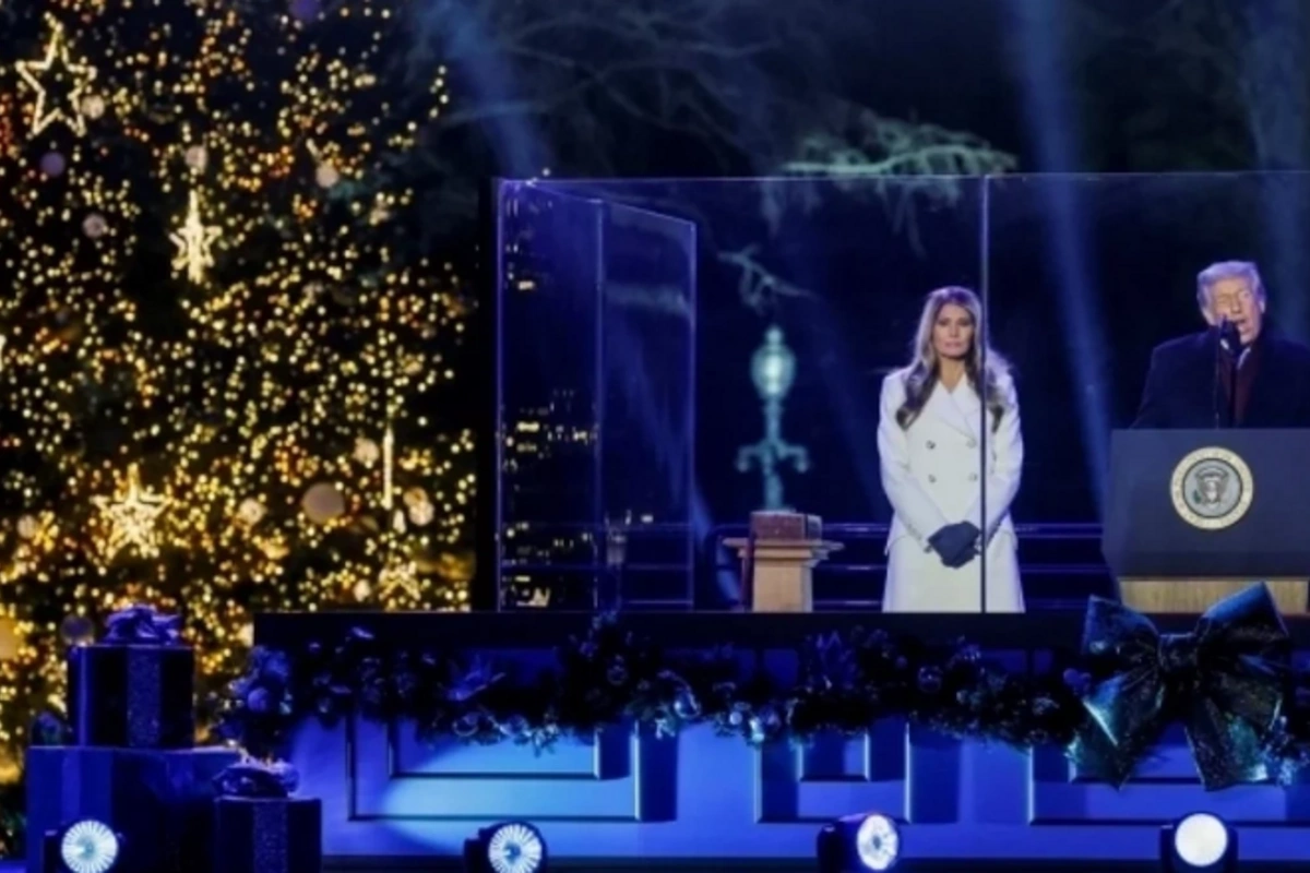 Trump lit the main Christmas tree in Washington