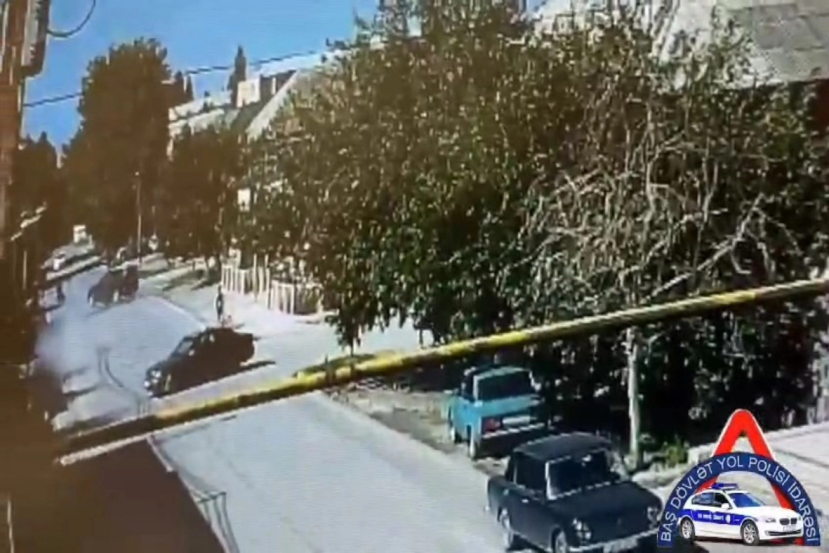 3 piyadanın vurulduğu yol qəzasının ANBAAN GÖRÜNTÜSÜ