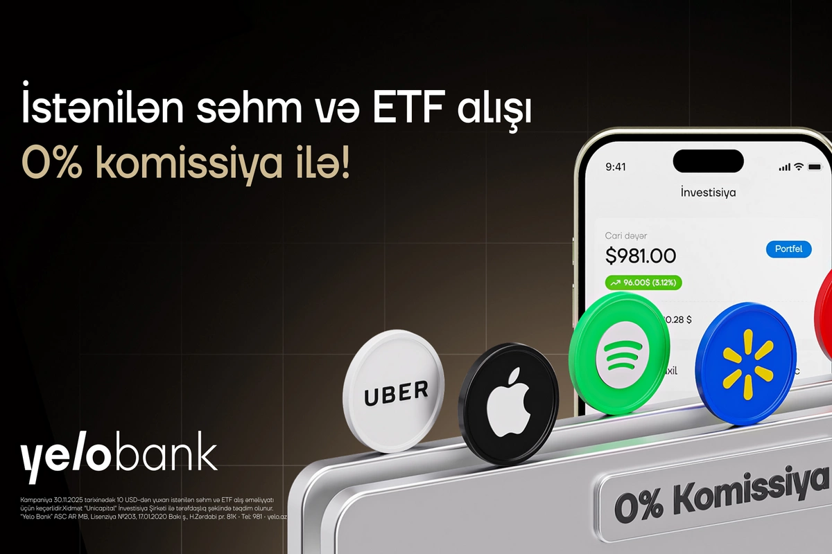 Qara cümə münasibətilə Yelo invest-də komissiyasız alış kampaniyası!