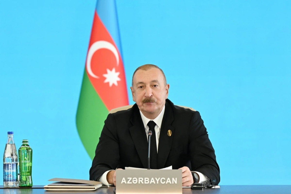 Qəbələdə TDT Dövlət Başçıları Şurasının Zirvə Görüşündə Prezident İlham Əliyev çıxış edib