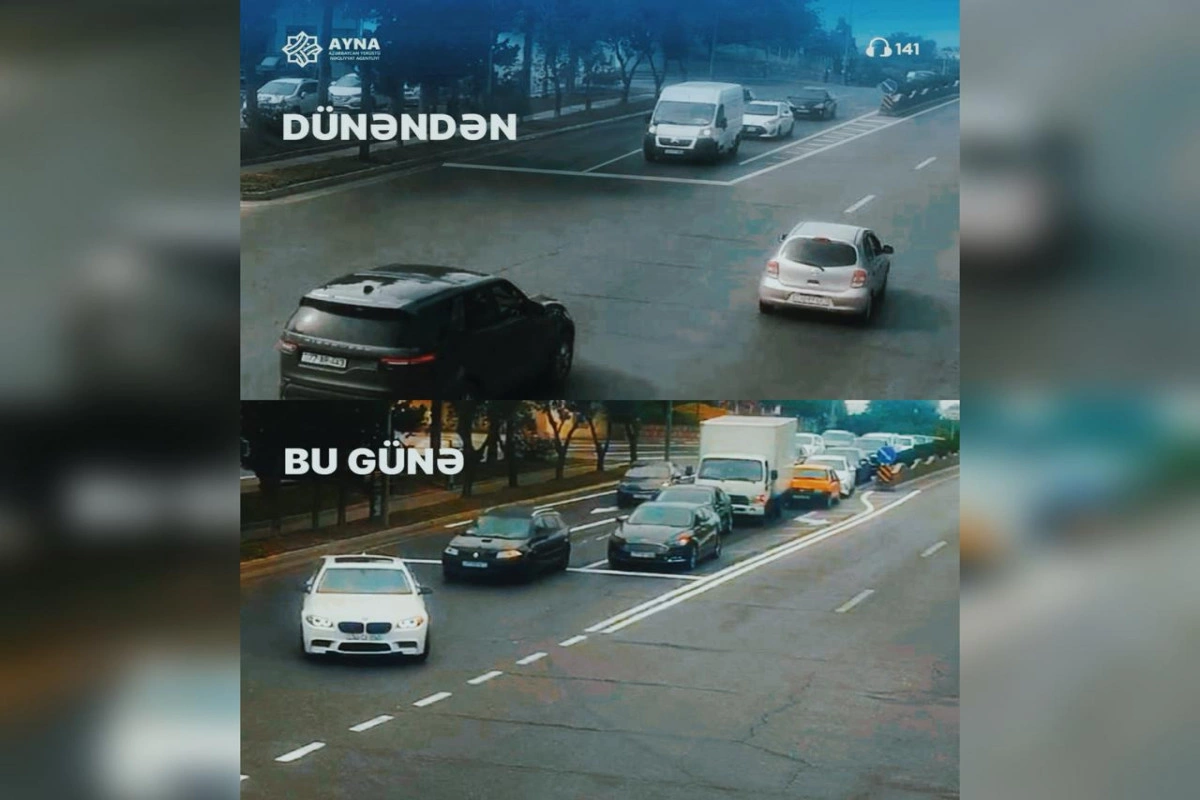 Bakının Azadlıq prospektində yeni hərəkət zolağı yaradılıb