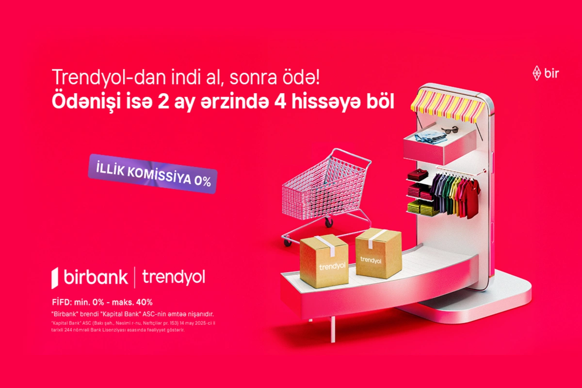 Birbank-ın İndi al, sonra ödə imkanı ilə Trendyolda alış-veriş daha rahatdır! Birbank-ın İndi al, sonra ödə imkanı ilə Trendyolda alış-veriş daha rahatdır!