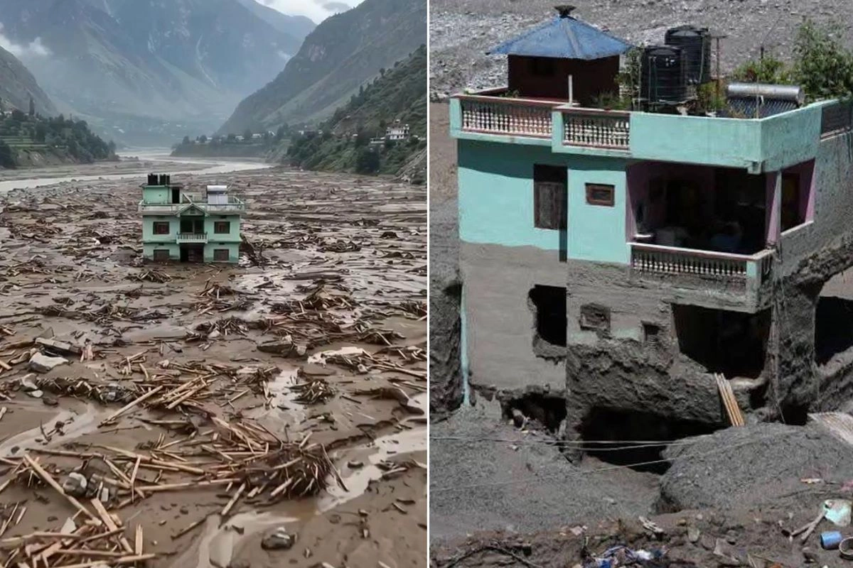 Nepaldakı daşqınlarda bu yaşıl ev dağılmadı