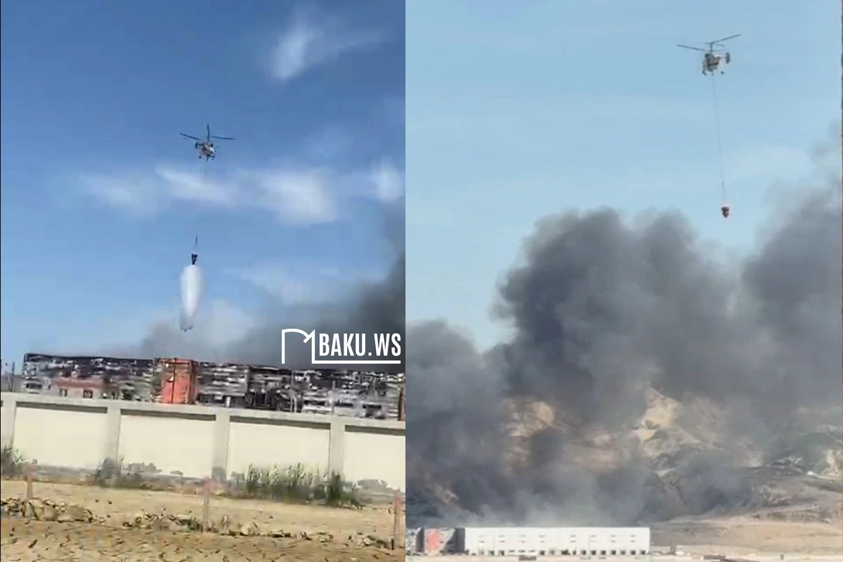 Lökbatandakı yanğına helikopterlər indiyədək 150 ton su töküb - YENİLƏNİB-4