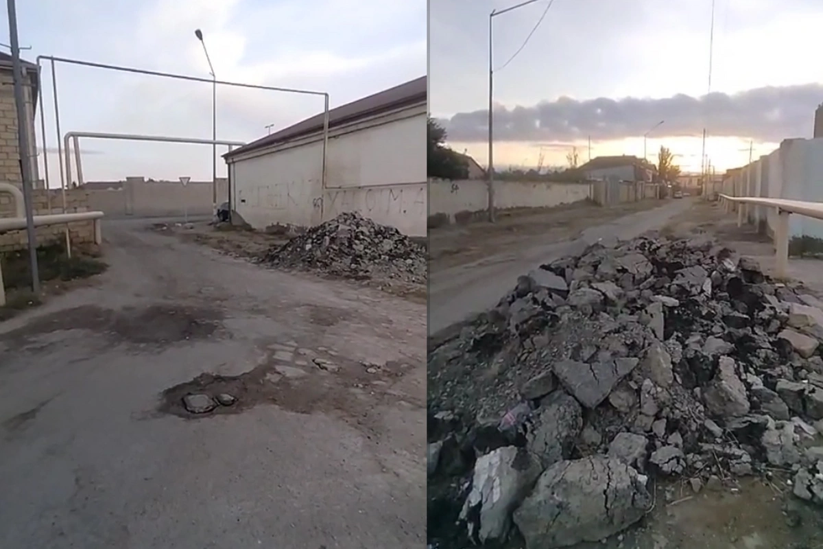 Asfaltı qazıb yolu bərbad hala saldılar - Bir ildir düzəltmirlər Asfaltı qazıb yolu bərbad hala saldılar - Bir ildir düzəltmirlər