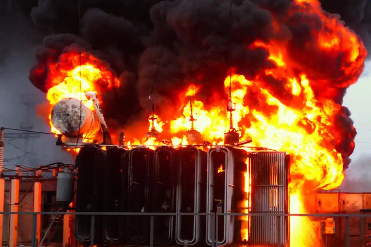 Biləsuvarda transformator partlayıb, rayon mərkəzinin bir hissəsi işıqsız qalıb