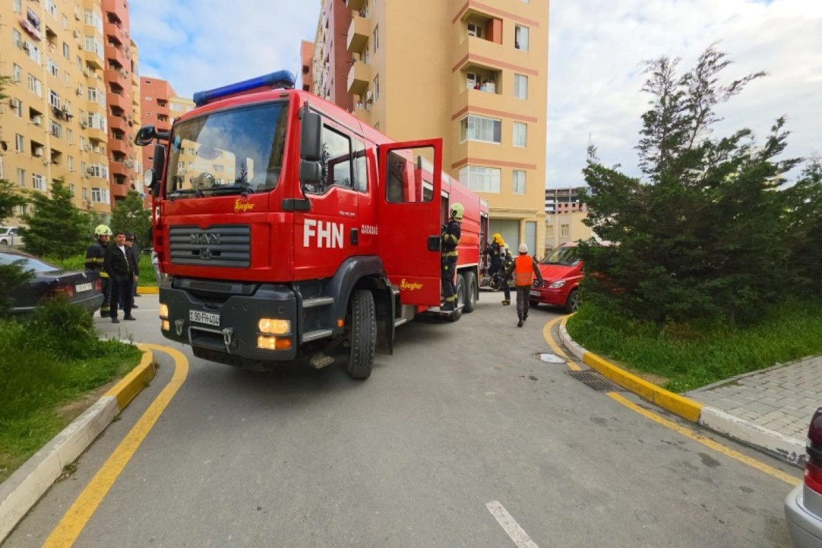 Qobu Park yaşayış kompleksində şərti yanğın təlimi keçirilib