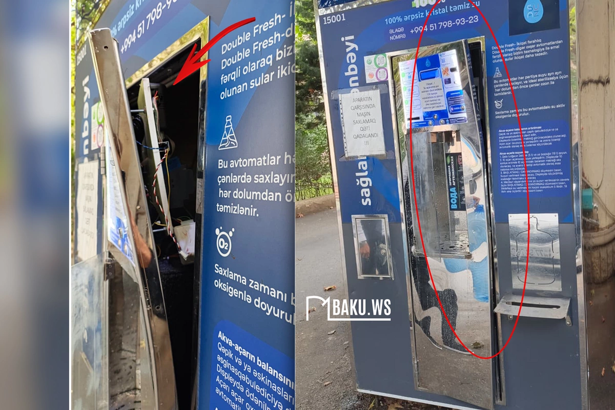 Bakıda su aparatlarını sındıraraq pulları OĞURLADILAR