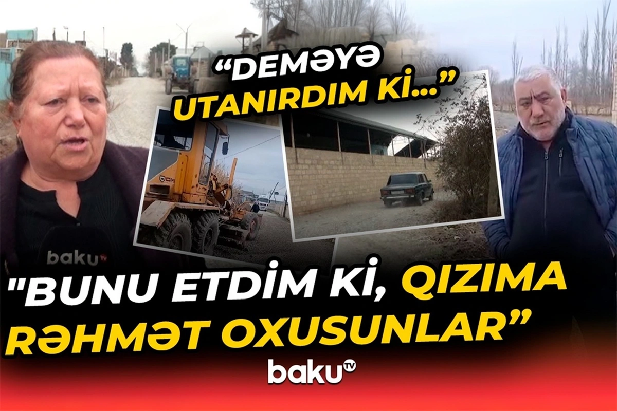Yevlaxda nümunəvi addım: Ehsan əvəzinə kəndin yolunu abadlaşdırdı