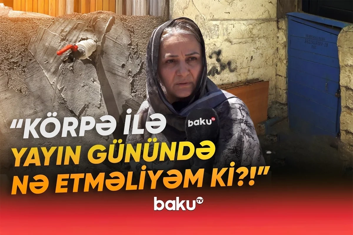 Susuz qalan Bakıxanov sakinlərindən İLGİNC İTTİHAM: Öz məhəlləsinə verir, bizə gəlib çatmır