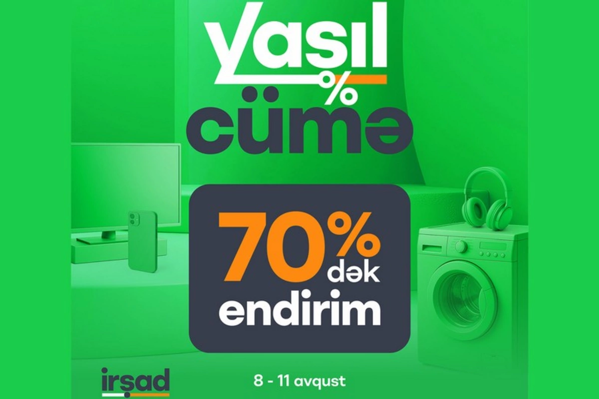 İrşaddan Yaşıl cümədə Böyük endirimlər! İrşaddan Yaşıl cümədə Böyük endirimlər!