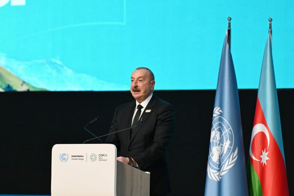 İlham Əliyev COP29-un açılış mərasimində çıxışı zamanı Azərbaycana qarşı ittihamlardan danışıb İlham Əliyev COP29-un açılış mərasimində çıxışı zamanı Azərbaycana qarşı ittihamlardan danışıb