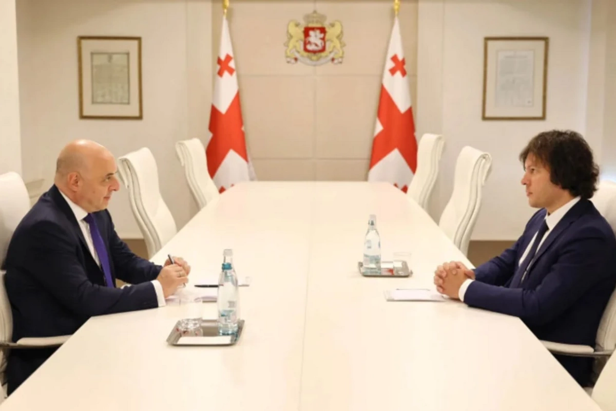 İrakli Kobaxidze Gürcüstanın Azərbaycana yeni təyin olunmuş səfiri ilə görüşüb