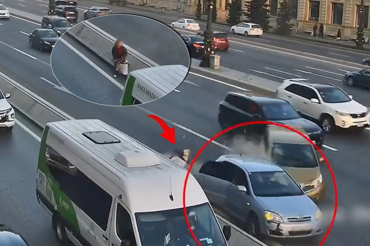 Magistral yolun ortasında sərnişin düşürdü, ağır qəzaya səbəb oldu