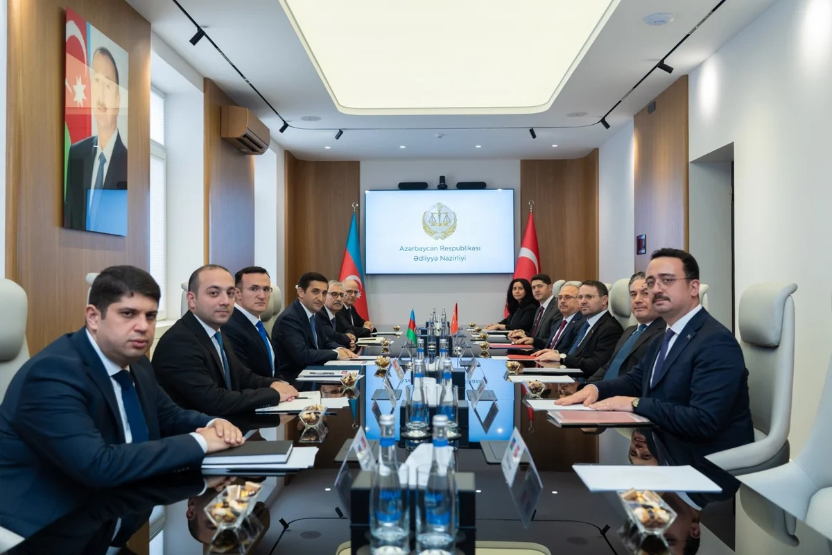 Ədliyyə naziri Fərid Əhmədov türkiyəli həmkarı Akın Gürleklə görüşüb