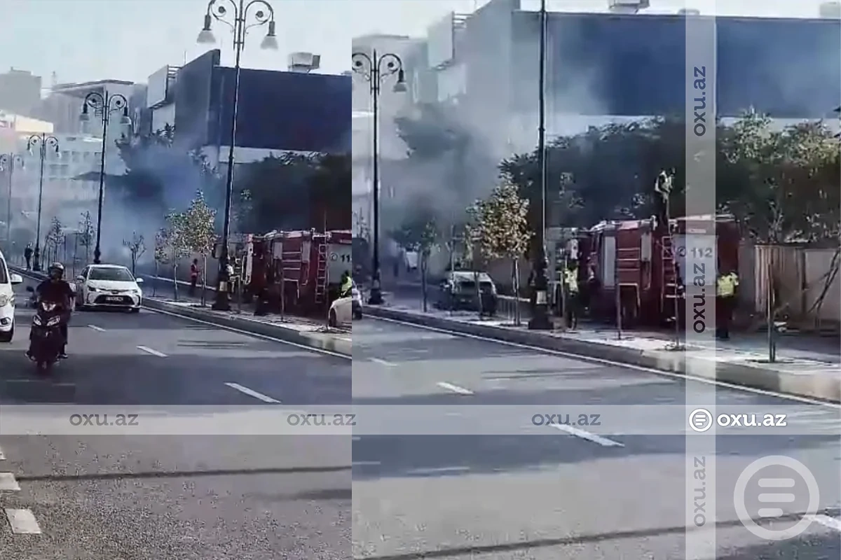 Bakıda açıq ərazidə yanğın başlayıb