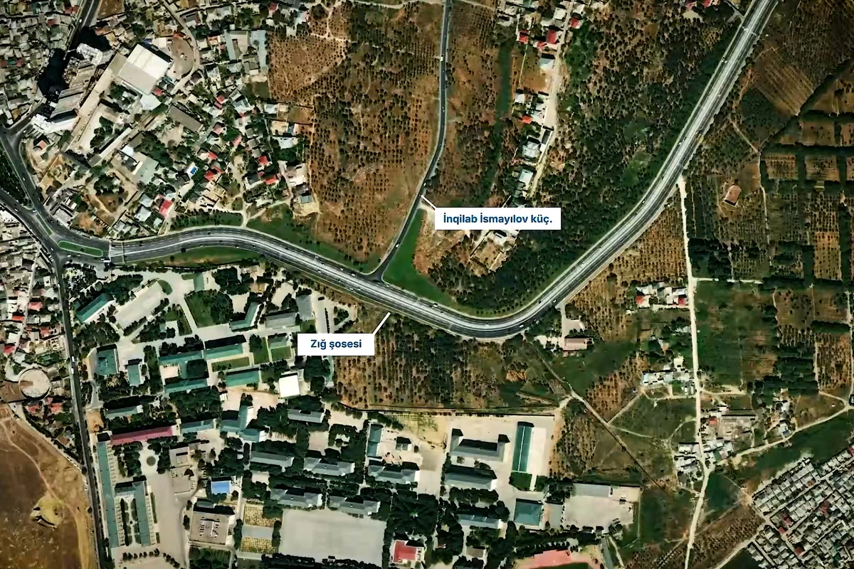 Zığ şosesindən İnqilab İsmayılov küçəsinə birbaşa çıxış açılır
