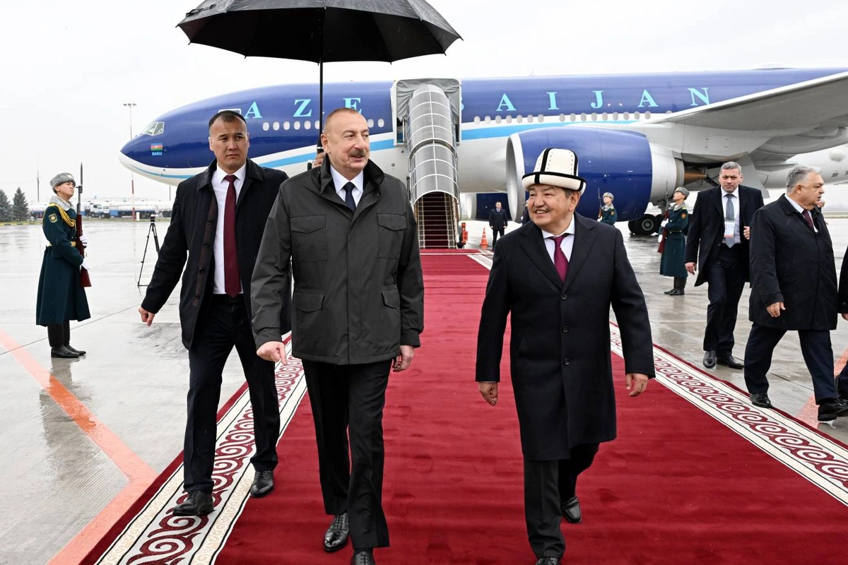 İlham Əliyev Qırğızıstana səfərə getdi İlham Əliyev Qırğızıstana səfərə getdi