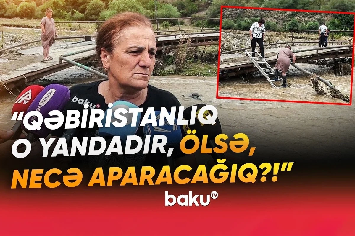 Təsərrüfat işləri ilə məşğul idik, qayıdanda körpünü keçə bilmədik - Tovuzda sel çətin anlar yaşatdı
