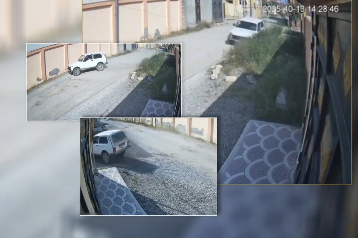 Bakıda Nivasını divara çırpa-çırpa sürən sürücü gündəm oldu Bakıda Nivasını divara çırpa-çırpa sürən sürücü gündəm oldu